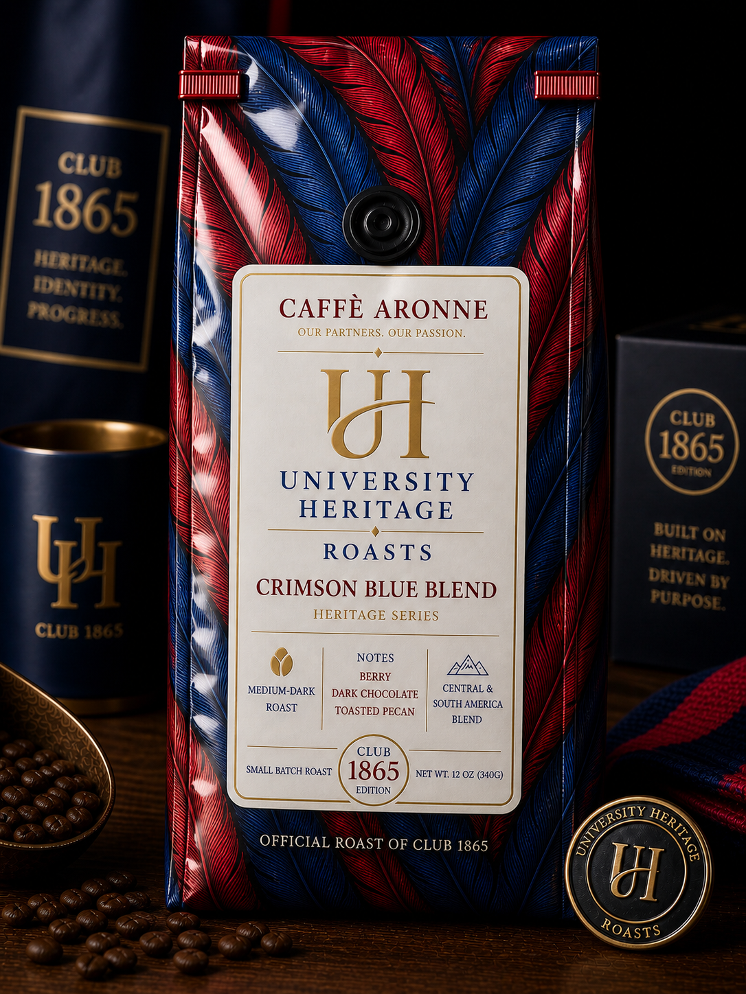 Club 1865 — Crimson & Blue bag